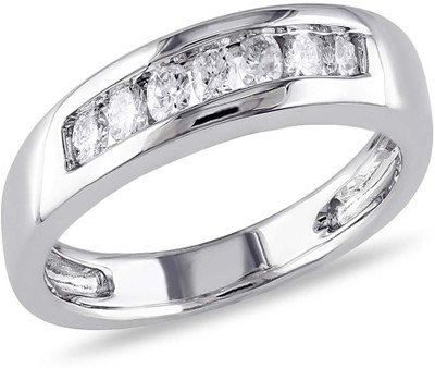 52% OFF on AG Jewellery Real Diamond Fashion SR0217 Sterling Silver Diamond Silver Plated Ring