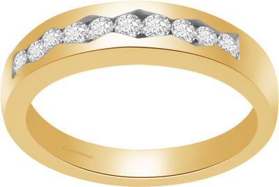 50% OFF on Ciemme 0.60 CT Stackable Silver Cubic Zirconia 18K Yellow Gold Plated Ring