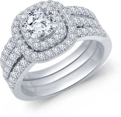 60% OFF on Navvya Sterling Silver Rhodium Plated Ring