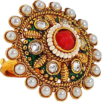 50% OFF on Maayra Smart Kundan Alloy Ring