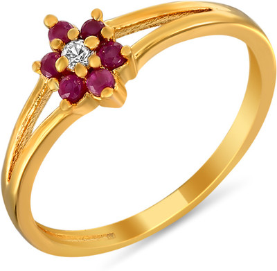 33% OFF on Mahi Dainty Brass, Alloy Cubic Zirconia, Ruby 24K Yellow Gold Plated Ring 33% OFF on Mahi Dainty Brass, Alloy Cubic Zirconia, Ruby 24K Yellow Gold Plated Ring