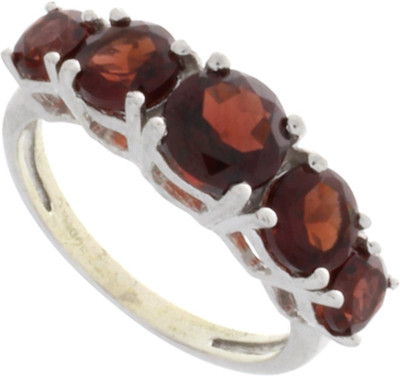 54% OFF on 925 Silver Silver Garnet Sterling Silver Plated Ring