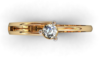 Desires Elegant Gold Diamond 18 K Ring