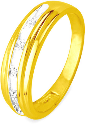 12% OFF on Jpearls Yellow Gold Diamond 18K Yellow Gold Plated 18 K Ring