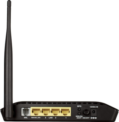 D-Link DSL-2730U Wireless N 150 ADSL2 4-Port Router (Black) 