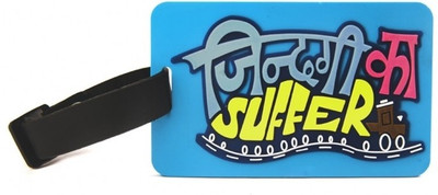 Happily Unmarried Zindagi Ka Suffer Luggage Tag Blue1