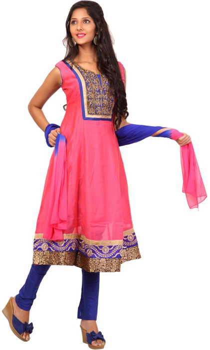 Zari Embroidered 1 Ethnic Set Of Salwar Chudidar And Duppata