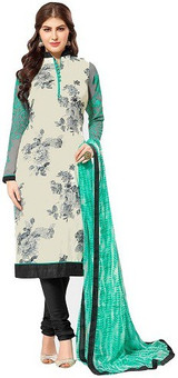 Dheera Collections Embroidered, Printed Kurta & Churidar