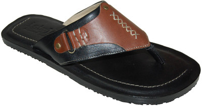 iStyle Leathers Black & Brown Leather Sandals