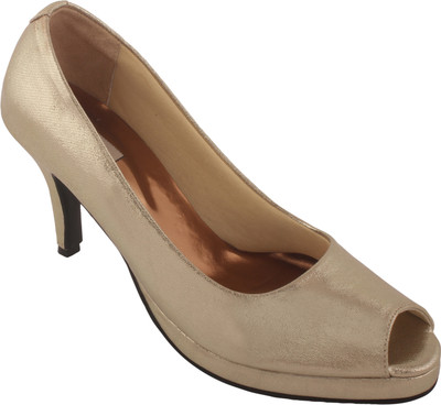 59% OFF on Indulgence Indulgence Kitten Heeled Peep-toes Heels