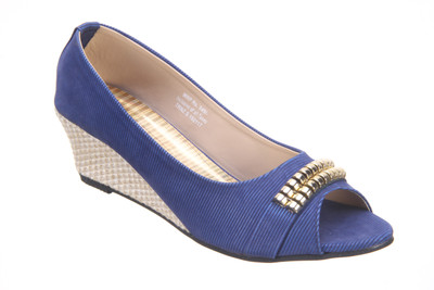 Titas Titas Women Blue/Golden Casual Sandal Wedges Titas Titas Women Blue/Golden Casual Sandal Wedges