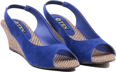 55% OFF on TEN Gorgeous Blue Wedges