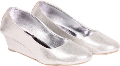 Do Bhai dell-silver Leather Wedges