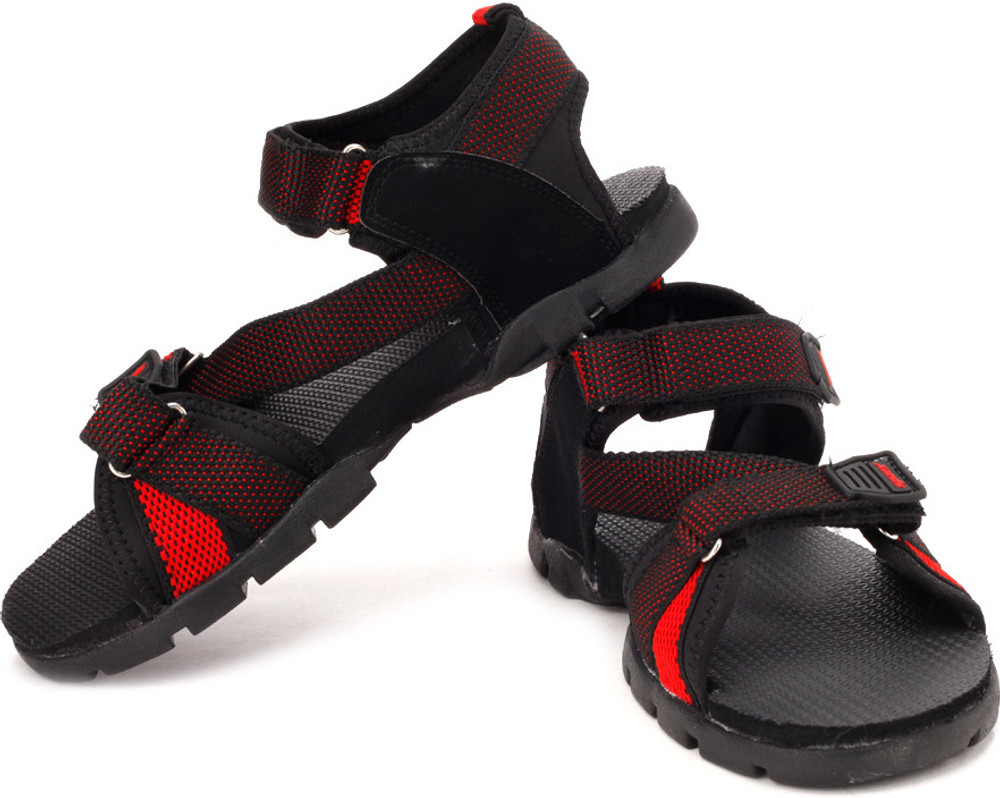 Sparx Men Black Red Sports Sandals Black Red