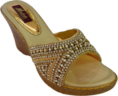 22% OFF on ShoeCentre Pearls Stone Wedges 22% OFF on ShoeCentre Pearls Stone Wedges