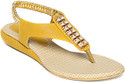 55% OFF on Wellworth Bejeweled Yellow Girls Flats