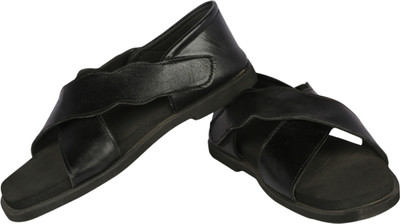 Panlin Black Colorway Leather Sandals