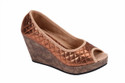 28% OFF on Soft & Sleek Copper Synthetic Girls Wedges