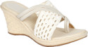 66% OFF on Niremo Cream Comfortable Synthetic Leather Wedges