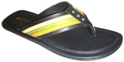 30% OFF on Senso Vegetarian Mens Casual and trendy V-Shaped Black Sandals