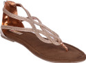 60% OFF on Indulgence Inter-Twined Zipper Back Flats