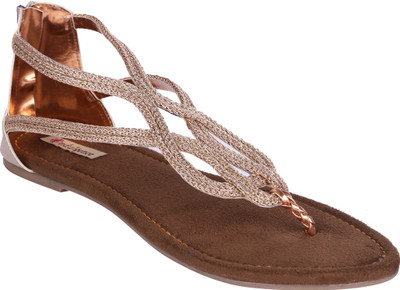 60% OFF on Indulgence Inter-Twined Zipper Back Flats