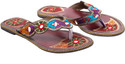 67% OFF on Ridhi Sidhi Embroidered With Mirror Work Leather Flats