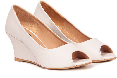 50% OFF on TEN Awesome White Leather Wedges