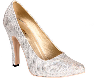33% OFF on Soft & Sleek Silver Crystallic Girls Heels