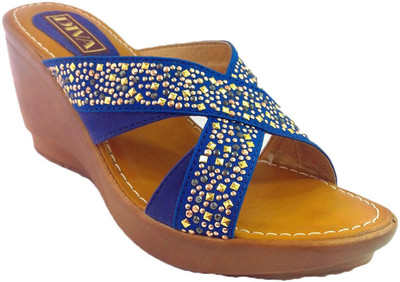 25% OFF on Diva Platform Muse With Studds Work In Upper Wedges