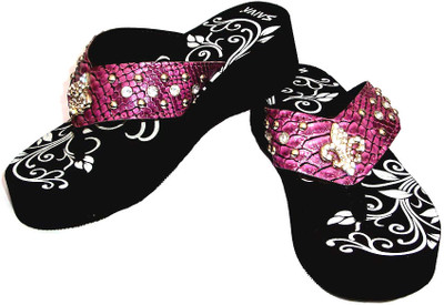 70% OFF on Saiva Western Style Bling Flip flop Flats