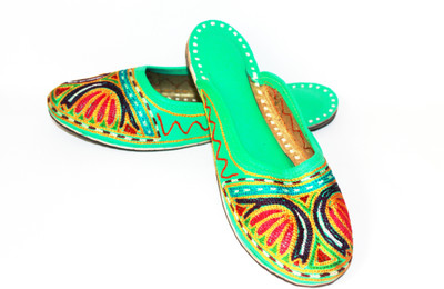 Jodhpuri's Back Open Mojari Leather Flats