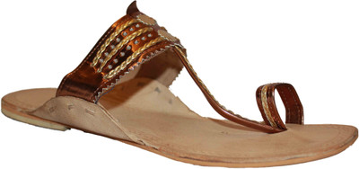 59% OFF on Authority Kolhapuri Golden Cross String Leather Flats 59% OFF on Authority Kolhapuri Golden Cross String Leather Flats