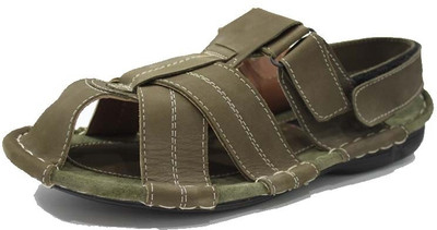 50% OFF on Pietro Carlini Olive Leather Sandals