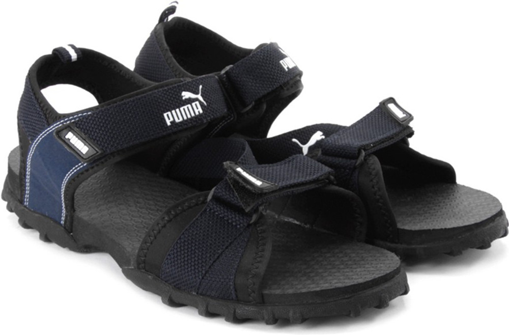 Puma Rio Men Black Blue Sports Sandals Black Blue