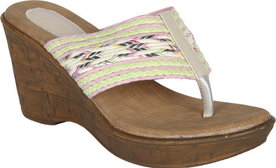 76% OFF on Niremo Cream Suede Synthetic Leather Wedges