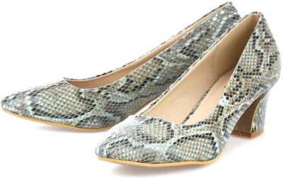 31% OFF on Vero Couture Snake Print Leather Heels