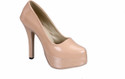 Soft & Sleek Cream Patent Girls Heels