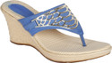 66% OFF on Niremo Blue Stunning Synthetic Leather Wedges