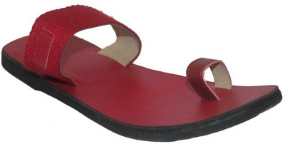 59% OFF on Authority Red Double Strap Leather Sandals 59% OFF on Authority Red Double Strap Leather Sandals