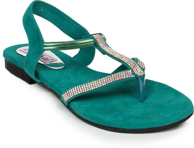 25% OFF on Do Bhai NY-Double chain-Green Flats