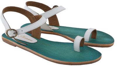 13% OFF on Ncollections Green Color Sandal Leather Flats 13% OFF on Ncollections Green Color Sandal Leather Flats