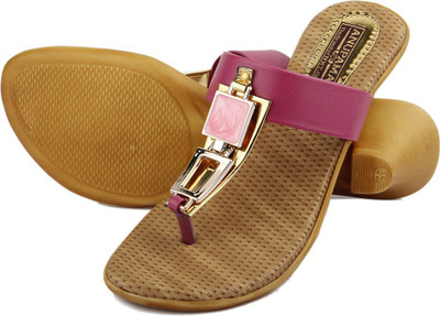 53% OFF on Anupamaa Pink Square Buckle Chappel Heels