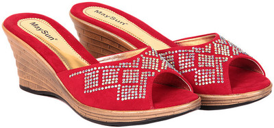 MaySun Red Slip-On Wedges MaySun Red Slip-On Wedges