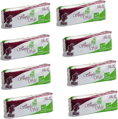 Simply Safe 240mm with Wings Sanitary Pad Pack of 8 Simply Safe 240mm with Wings Sanitary Pad Pack of 8
