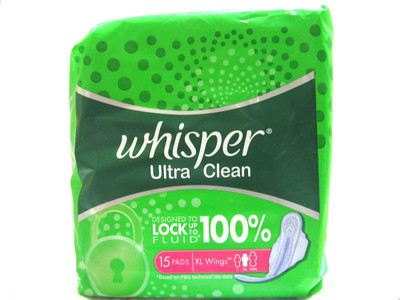Whisper Ultra Clean Wings Sanitary Pad Pack of 15 Whisper Ultra Clean Wings Sanitary Pad Pack of 15