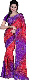 Sunita Sarees Printed Bandhani Cotton Sari