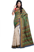 56% OFF on Taanshi Printed Rajshahi Art Silk Sari