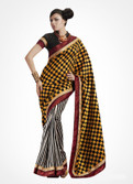 55% OFF on Rajguru Rise Checkered Bhagalpuri Art Silk Sari 55% OFF on Rajguru Rise Checkered Bhagalpuri Art Silk Sari