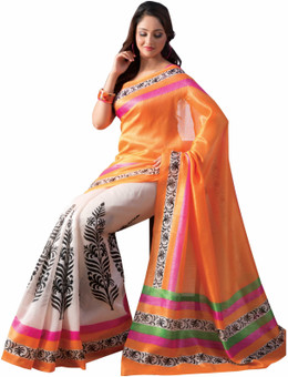 Ishin Floral Print Bhagalpuri Art Silk Sari